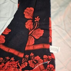 Vintage Lambswool Scarf Made in West Germany Reversible Fringe